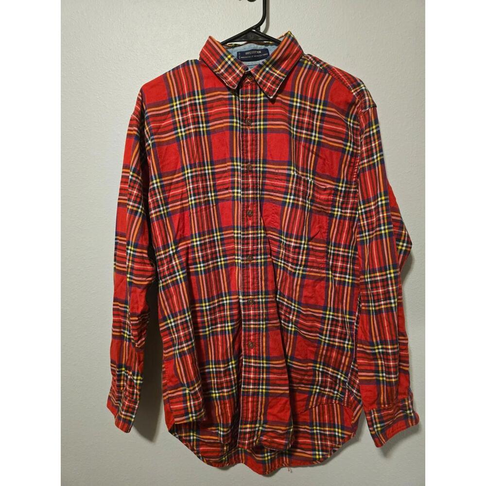 Vintage Ralph Lauren 90s Chaps Plaid Button Down Men’s LongSleeve Dress Shirt(M)